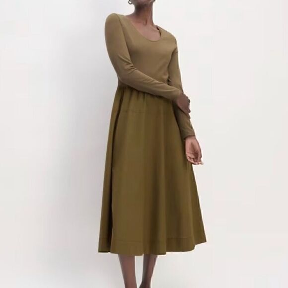 NWT Riviera Long Sleeve Dress Olive Green Small - Picture 1 of 3